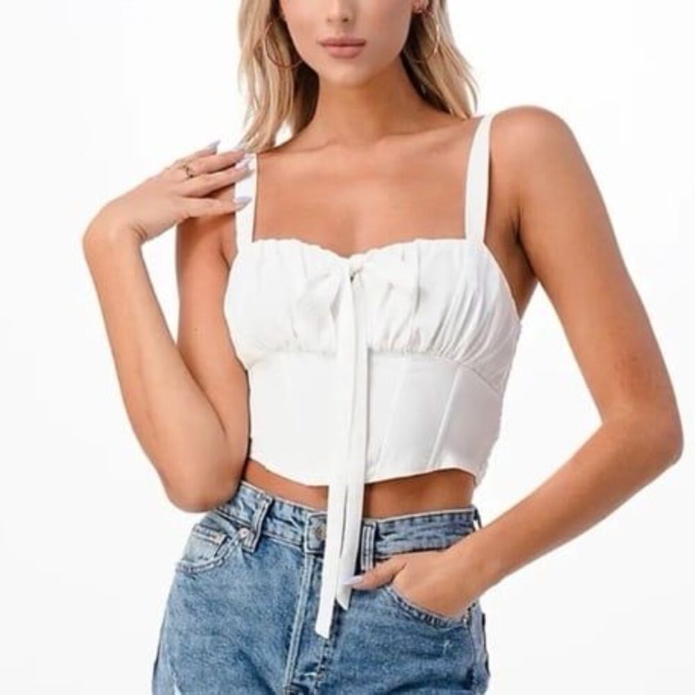 Princess Polly white corset bustier top